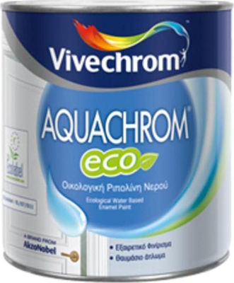 Vivechrom Ριπολίνη Νερού Aquachrom Eco 0.75lt Λευκό Σατινέ