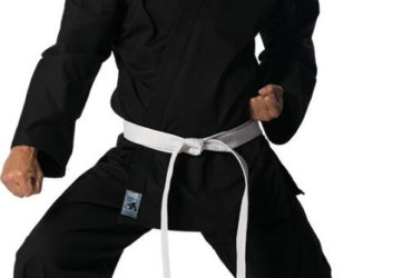 Martial Arts Uniform Black 8oz Olympus