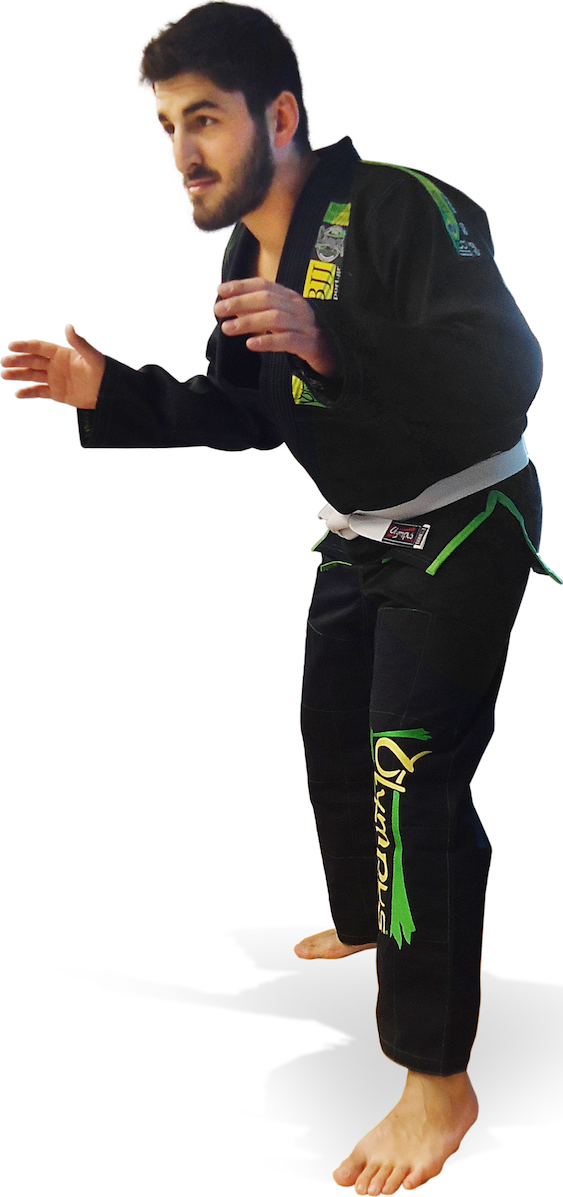 Brazilian Jiu-Jitsu Uniform Olympus Black 550 gr Pearl (Extra Pants without Logo)