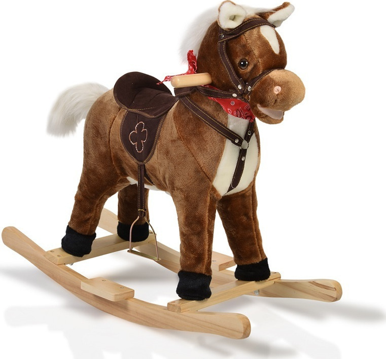 Moni Plush rocking horse Chipper coffee WJ-001 3800146242145