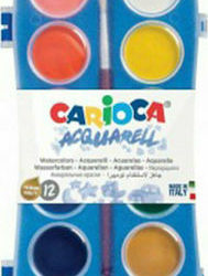 Carioca Acquarell Σετ Νερομπογιές με Πινέλο 12 Χρωμάτων