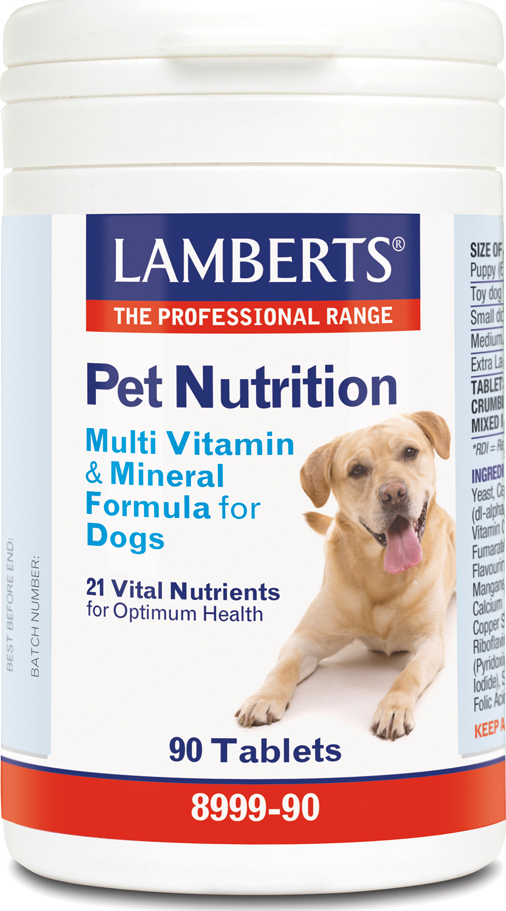 Lamberts Pet Nutrition Multi Vitamin & Mineral Formula For Dogs Πολυβιταμίνες Σκύλου σε Δισκία 90tabs