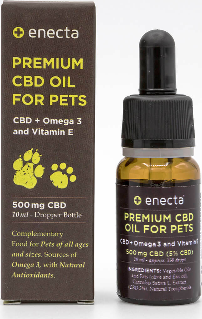 Enecta Premium CBD Oil For Pets Συμπλήρωμα Διατροφής Σκύλου Λάδι 500mg 10ml