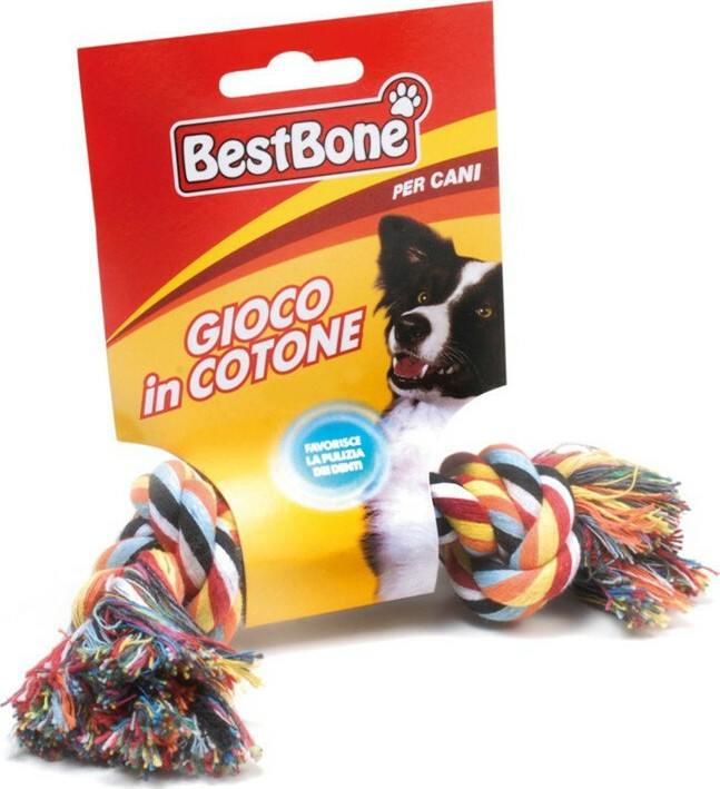 Record Cotton Bone Παιχνίδι Σκύλου Σχοινί Small 15cm