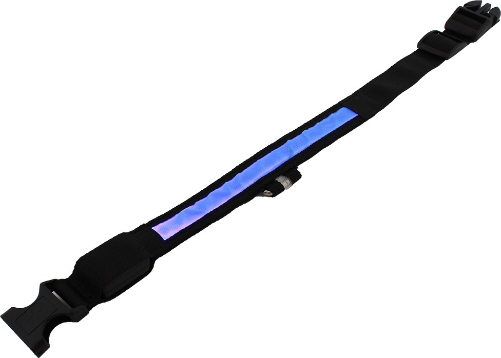 AG232A Περιλαίμιο Σκύλου με Φωτισμό LED 34-44cm Μαύρο / Μπλε