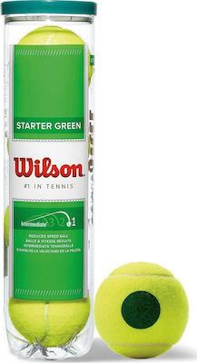 Wilson Starter Play Green Junior Μπαλάκια Τένις Παιδικά 4τμχ