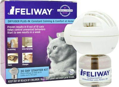 Feliway Starter Kit Diffuser Ηλεκτρική Συσκευή Και Ανταλλακτικό 48ml