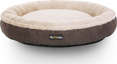 Feandrea Round Κρεβάτι Σκύλου Beige/Brown 55x12cm