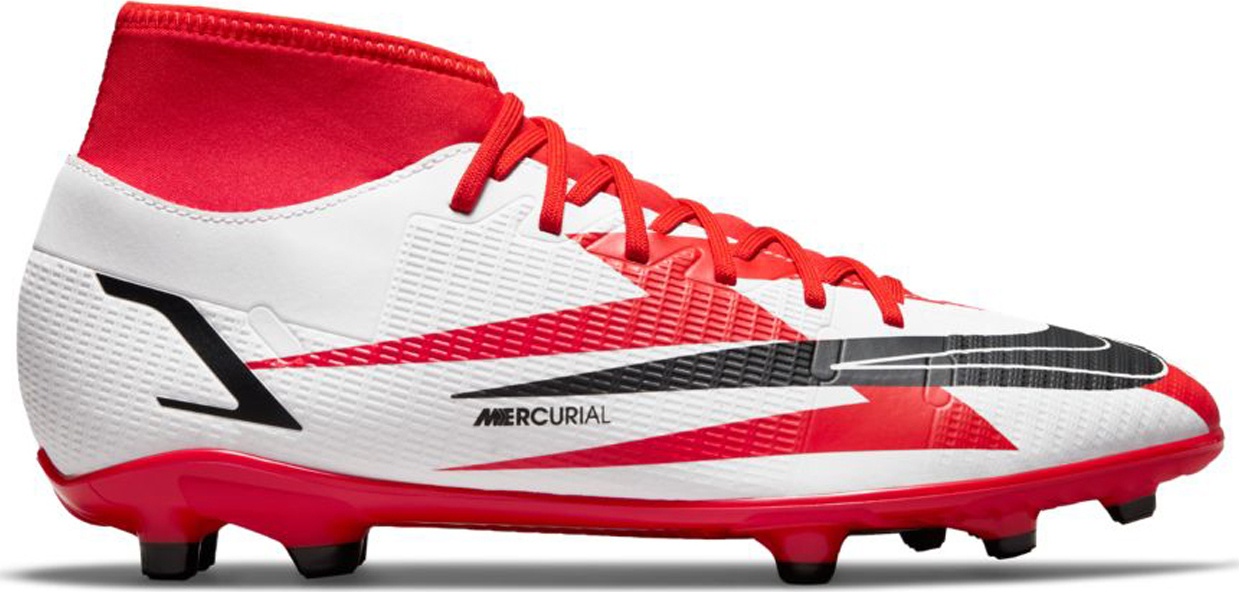 Nike Mercurial Superfly 8 Club CR7 Ψηλά Ποδοσφαιρικά Παπούτσια με Τάπες Λευκά