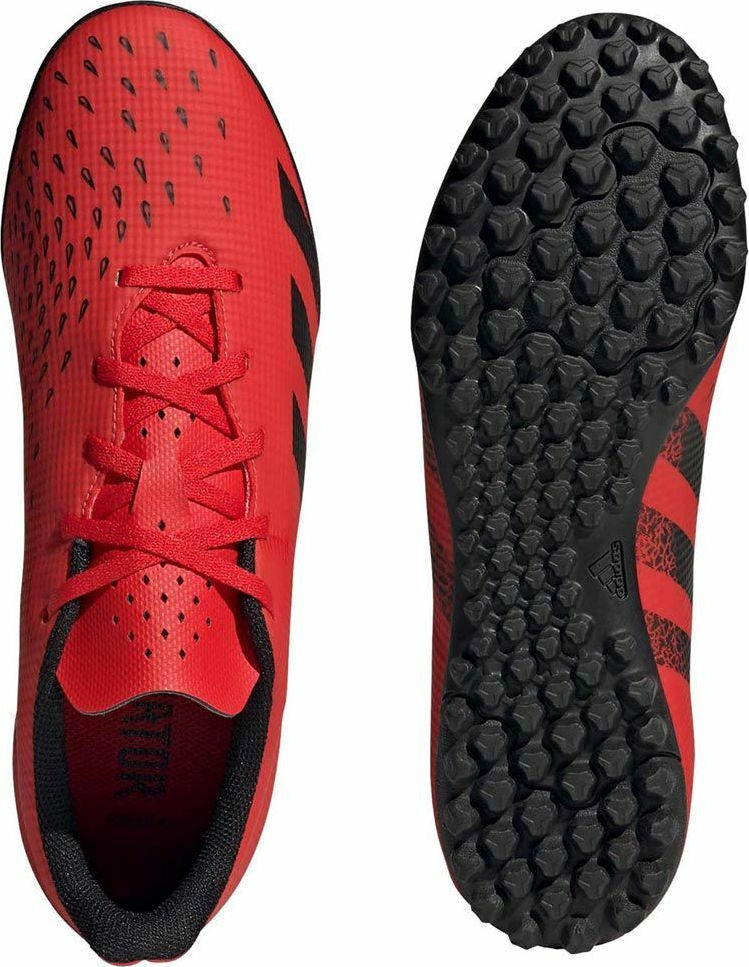 Adidas Predator Freak.4 TF Χαμηλά Ποδοσφαιρικά Παπούτσια με Σχάρα Κόκκινα