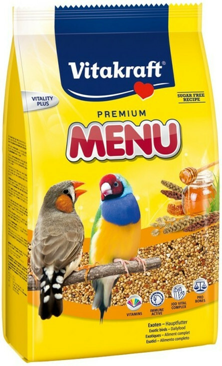 Vitakraft Premium Menu Τροφή για Εξωτικά Πτηνά με Μέλι 1kg