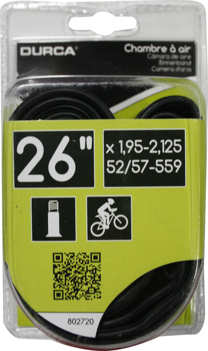 Durca 802720 Σαμπρελα Ποδηλατου 26" x 1,90/2,125 Μεγαλη Βαλβιδα