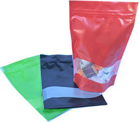 Σακουλακια DOY-PACK με ZIP χρωματιστα με παραθυρο OEM 452-30