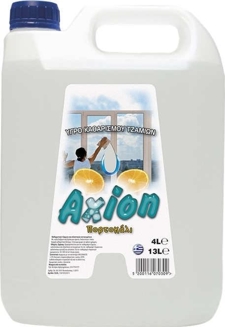 ΥΓΡΟ Καθαρισμου Τζαμιων 4 λιτρα Διαφανο AXION AX-GL-4LT/CL