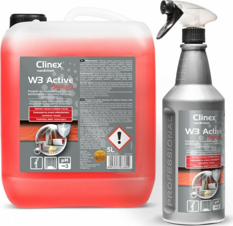 Clinex Καθαριστικο Λεκανης WC σε Spray 1lt W3 Active Shield