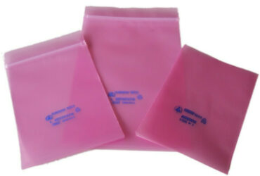 Αντιστατικες Σακουλες ESD 203mm X 127mm Ροζ χρωμα χωρις zip Συσκευασια των 100 τεμαχιων