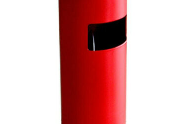 Σταχτοδοχειο Δαπεδου Κοκκινο Με Καδο Απορριμματων 18L Ø25x61cm