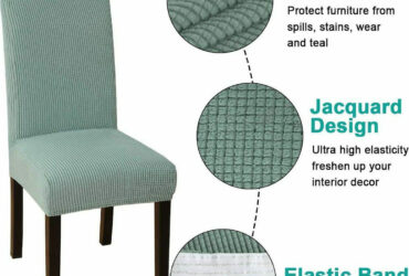 Ελαστικό Κάλυμμα Καρέκλας με Πλάτη Jacquard Μέντα