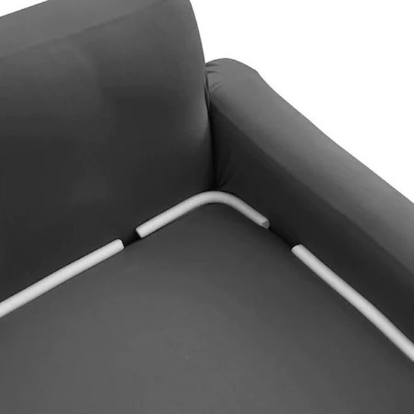 Ελαστικό Κάλυμμα για Πολυθρόνα με Μαξιλαροθήκη 140 x 90cm Χρώματος Γκρι Hoppline
