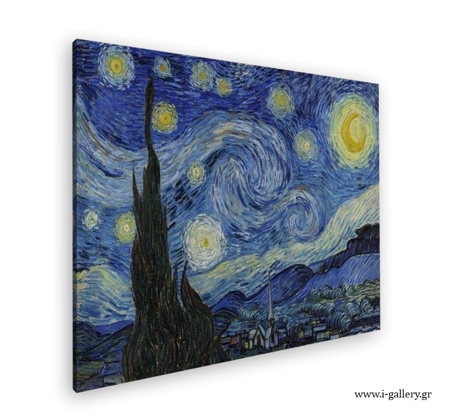 Αντίγραφο σε καμβά Starry night Vincent Van Gogh πίνακας ζωγραφικής