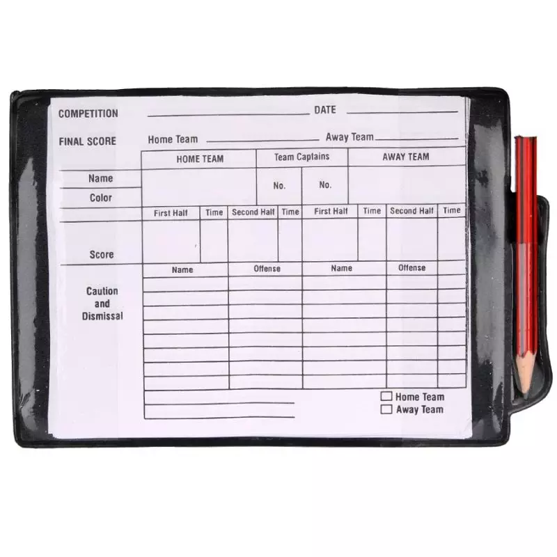 Referee cards with the notebook 2010896VRC-220