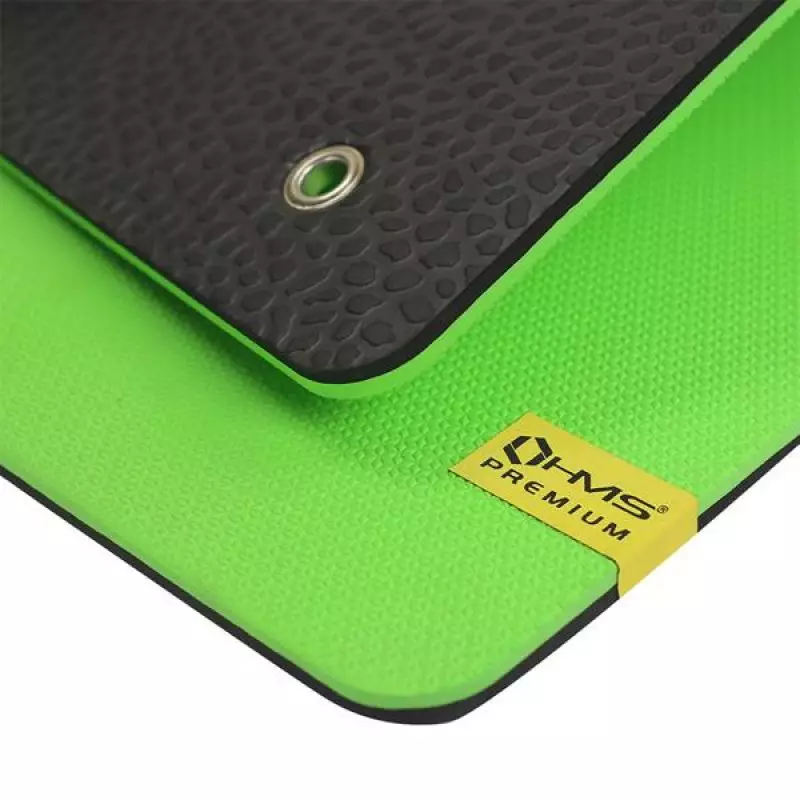Club fitness mat with holes HMS Premium MFK01 Green-Black