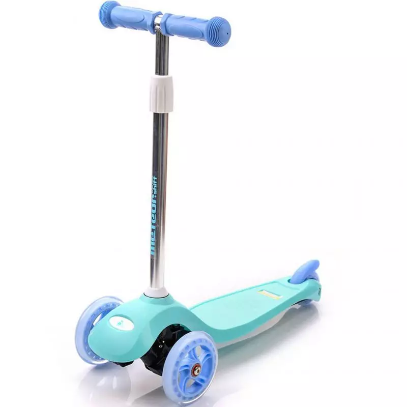 Tricycle scooter with Meteor Shift wheels blue and mint 22799