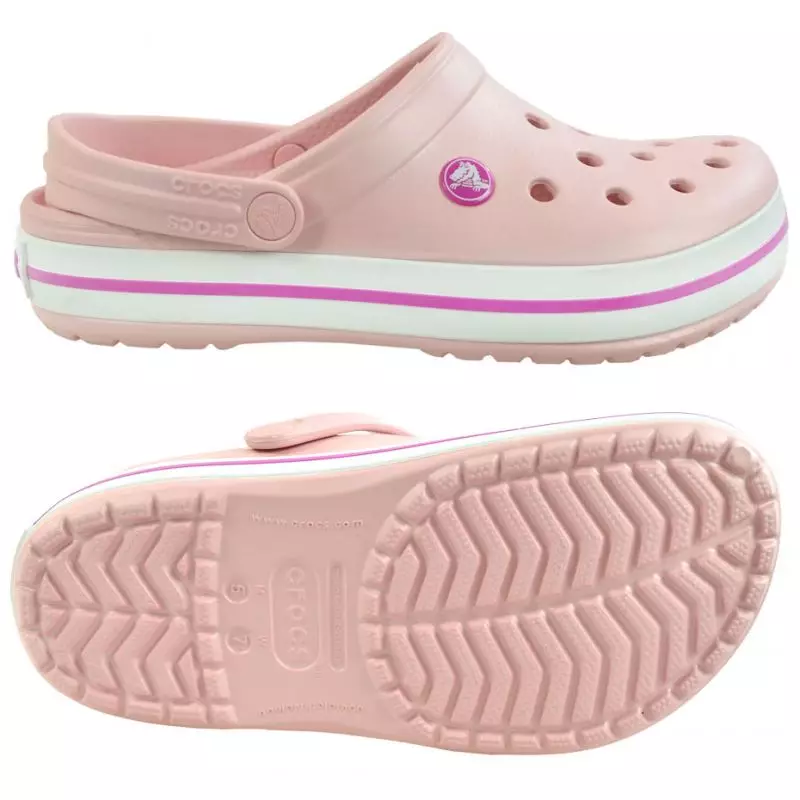 Crocs Crocband pink slippers 11016 6MB