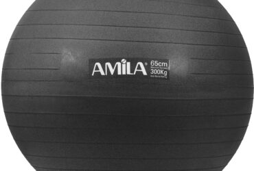 Μπάλα Γυμναστικής AMILA GYMBALL 65cm Μαύρη Bulk