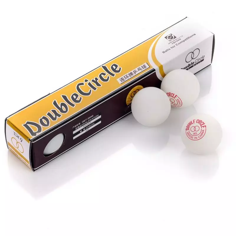 Double Circle table tennis balls 6 pcs. White