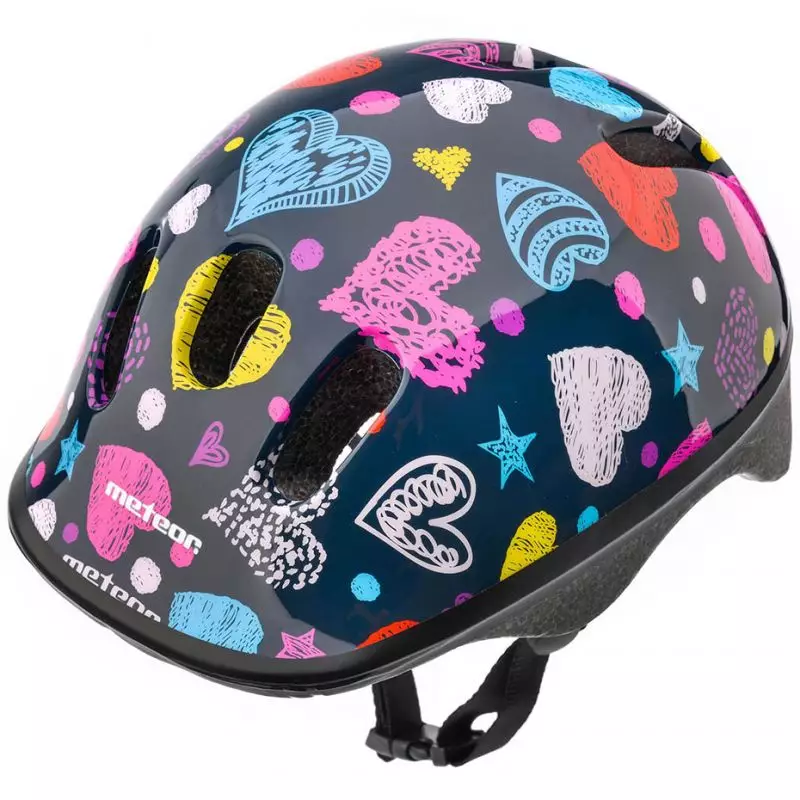 Bicycle helmet Meteor KS06 Hearts size XS 44-48cm Jr 24816