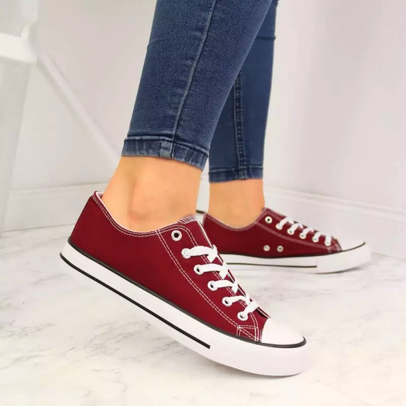 Atletico W ATC266D burgundy low-top sneakers