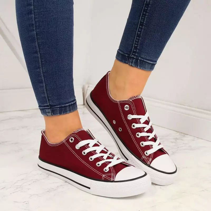 Atletico W ATC266D burgundy low-top sneakers