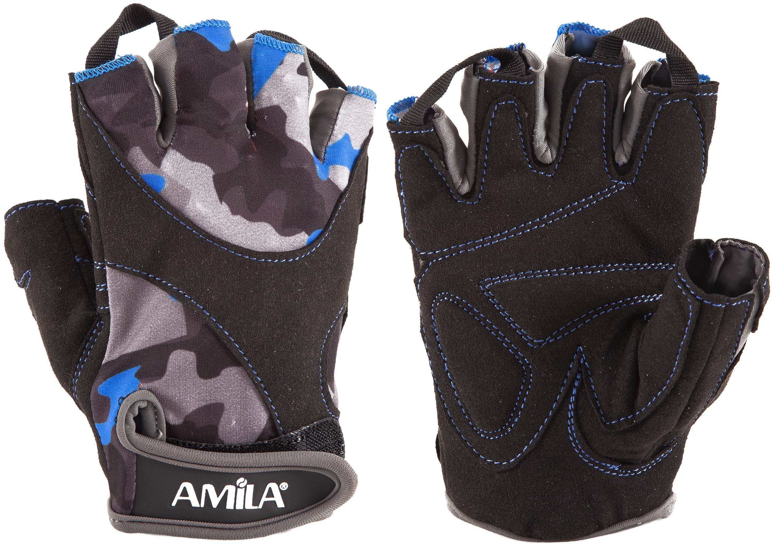 Γάντια Άρσης Βαρών AMILA Amara Lycra CamoBlue XL