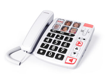 Ενσυρματο  τηλέφωνο για ηλικιωμένους με ανοιχτή ακρόαση SWISSVOICE XTRA 1110U λευκό