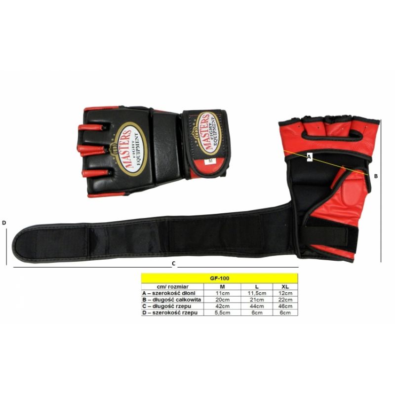 Masters Free Fight Gloves – GF-100 0126-XLBL