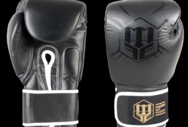 Leather boxing gloves MASTERS RBT-BLACK/BLACK 018054-1001