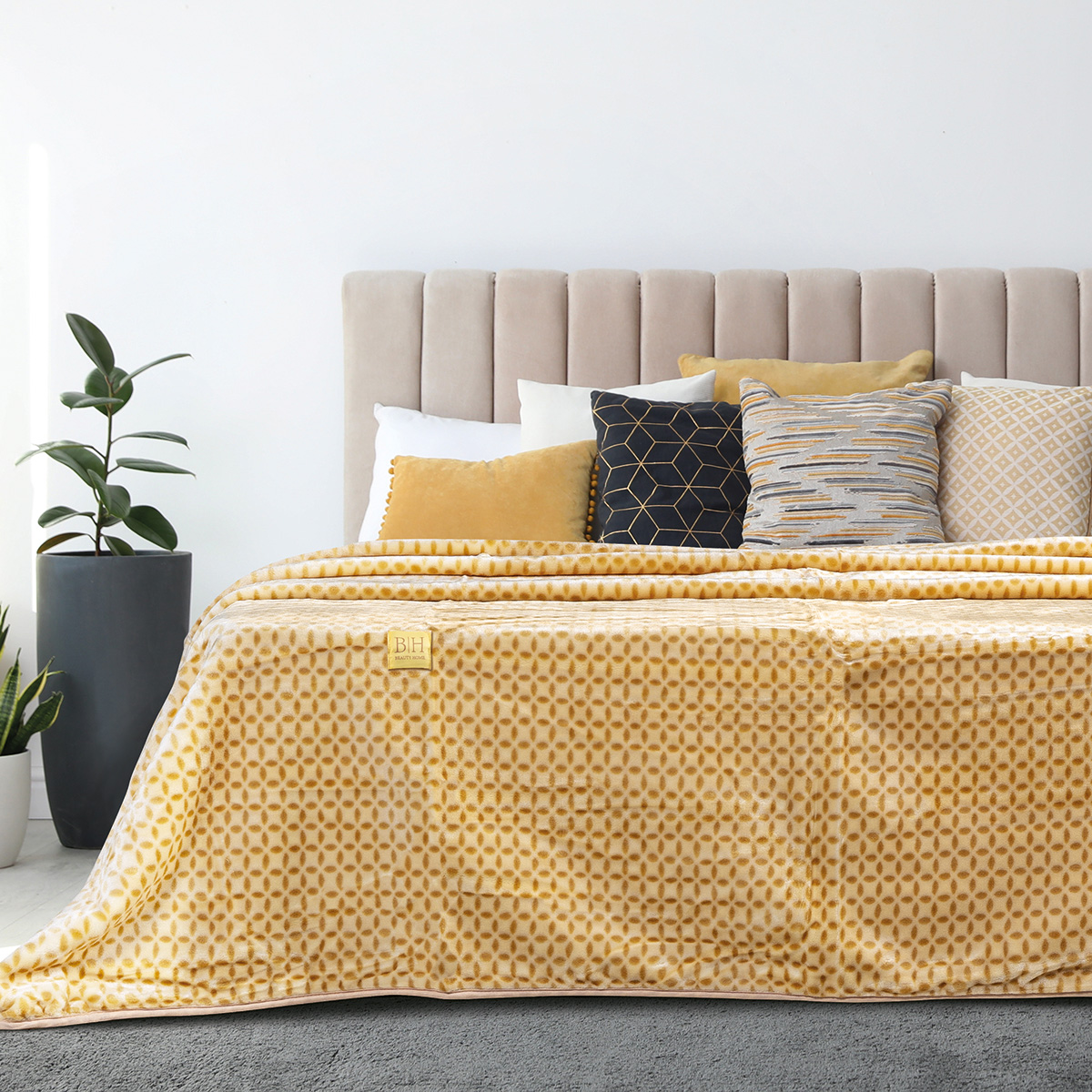 Κουβέρτα μονόχρωμη υπέρδιπλη Art 11000 σε 6 αποχρώσεις 220×240 Beauty Home