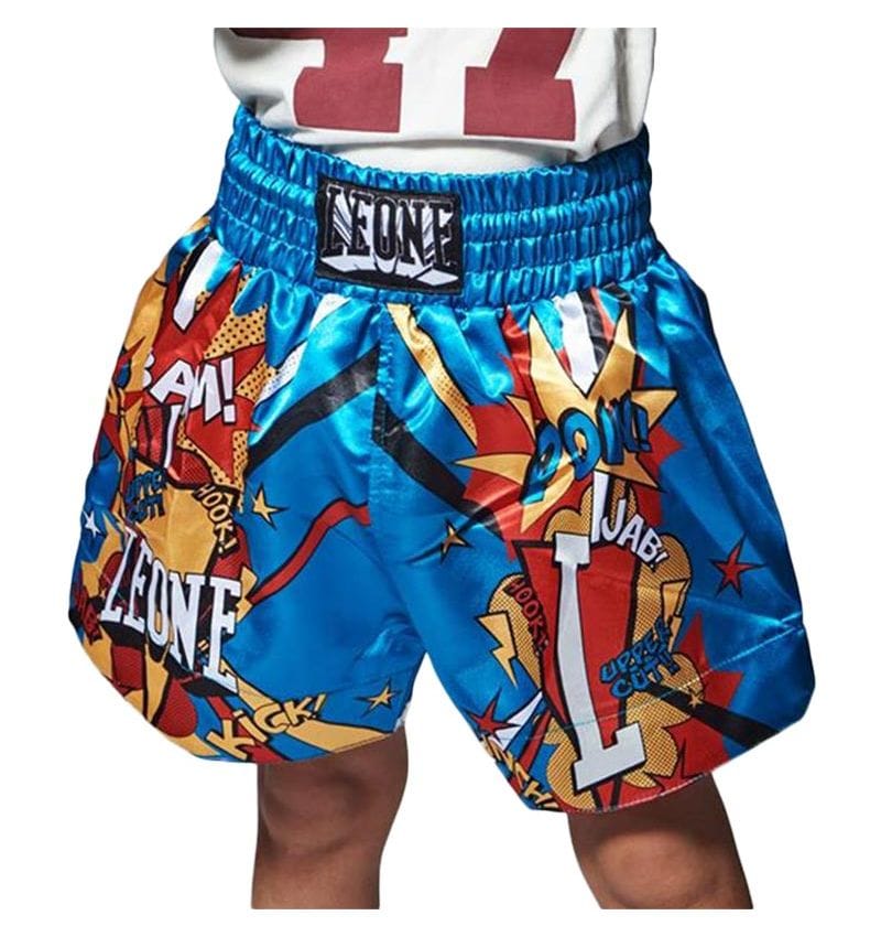 Παιδικό Σορτς Kick Thai Leone Hero ABJ02 Light Blue