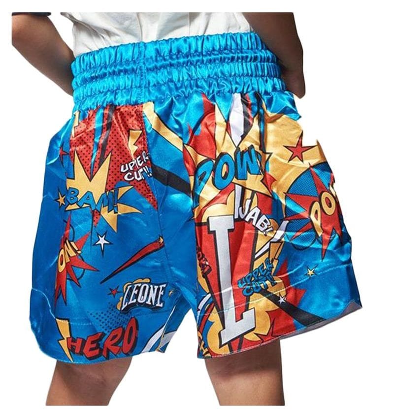 Παιδικό Σορτς Kick Thai Leone Hero ABJ02 Light Blue