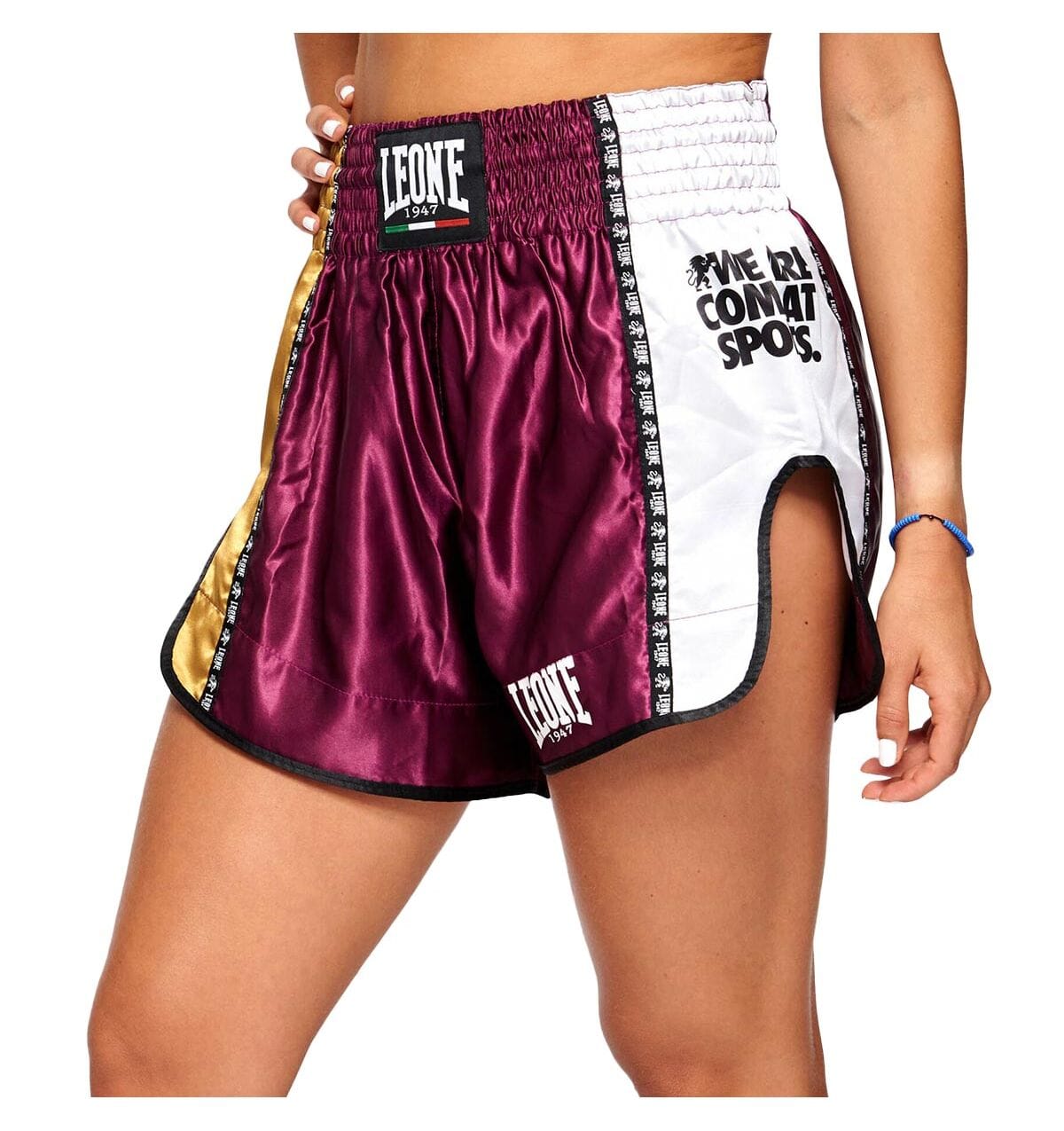 Leone Training Thai Shorts AB760 – Violet/Gold
