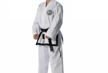 Taekwon-do Στολή SMAI ITF Μαύρο Σιρίτι Ριγωτή