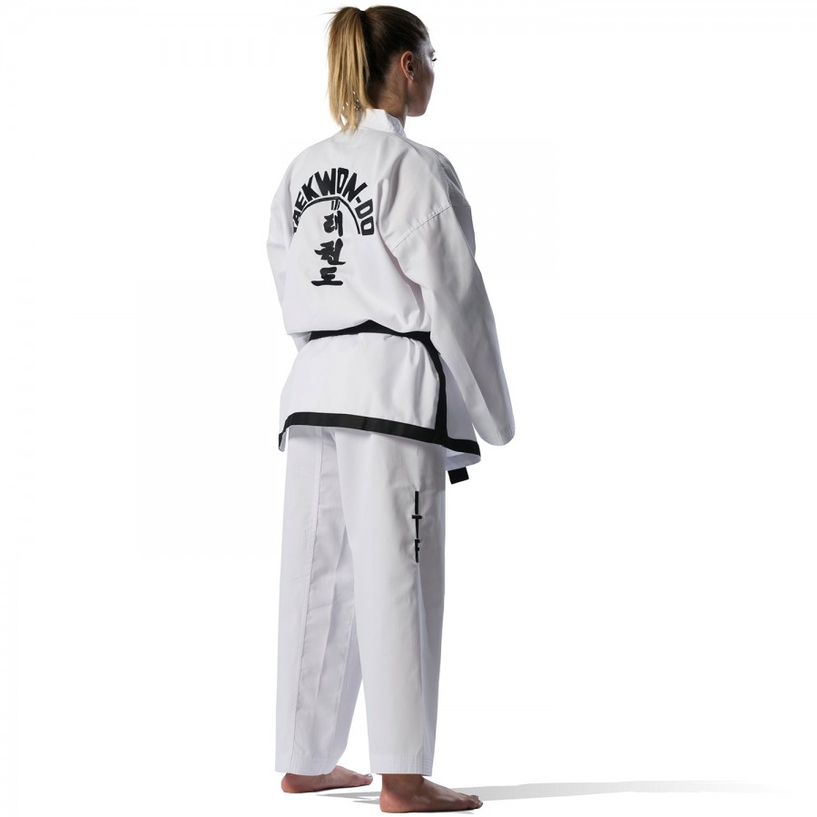Taekwon-do Στολή SMAI ITF Μαύρο Σιρίτι Ριγωτή