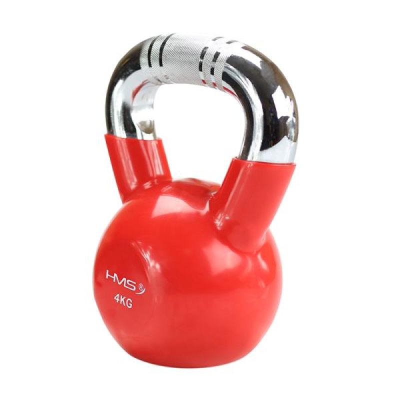 Kettlebell cast iron knurled handle HMS KTC10 RED