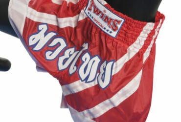 Σορτσάκι Twins Νάιλον Κόκκινο-2 Άσπρες Ρίγες& Τάι Γραφή