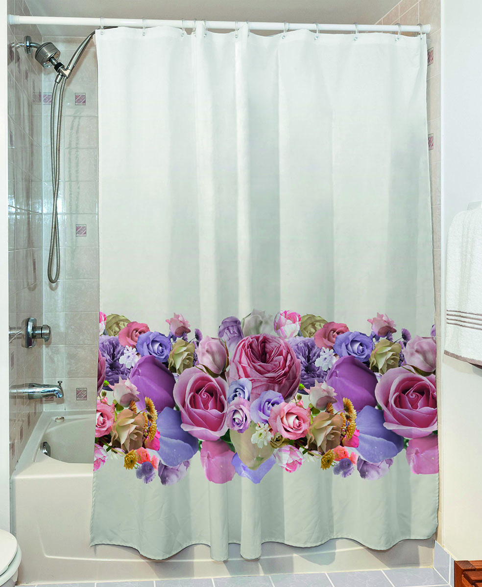 Κουρτίνα μπάνιου Caliber Art 3066 190×180 Εμπριμέ Beauty Home
