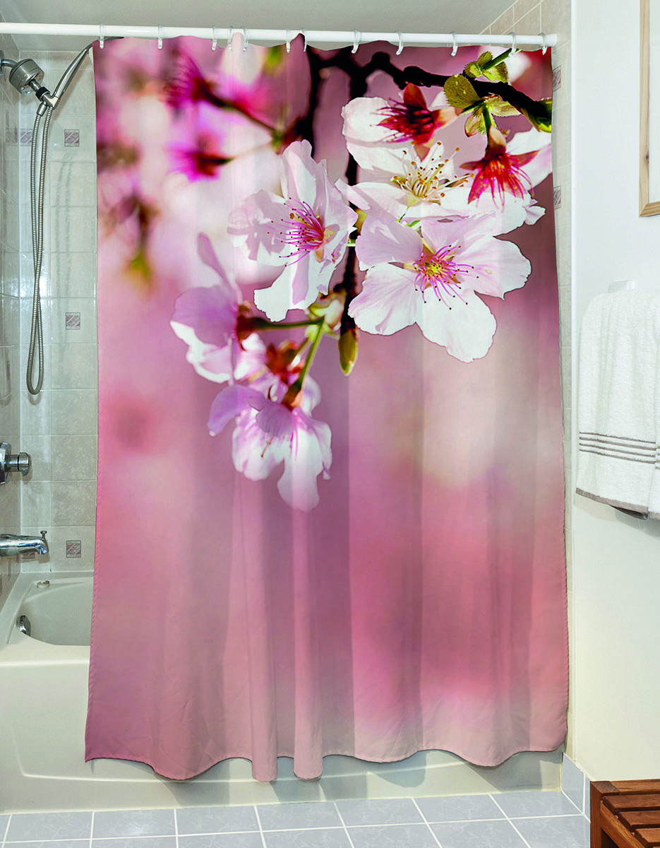 Κουρτίνα μπάνιου Wipe Art 3128 190×180 Ροζ Beauty Home