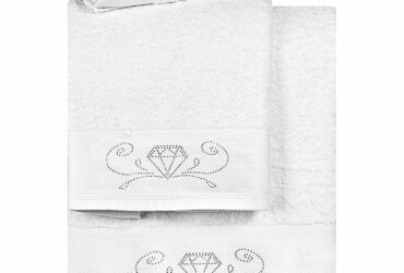 Σετ πετσέτες Art 3172  Σετ 3τμχ  Λευκό Beauty Home