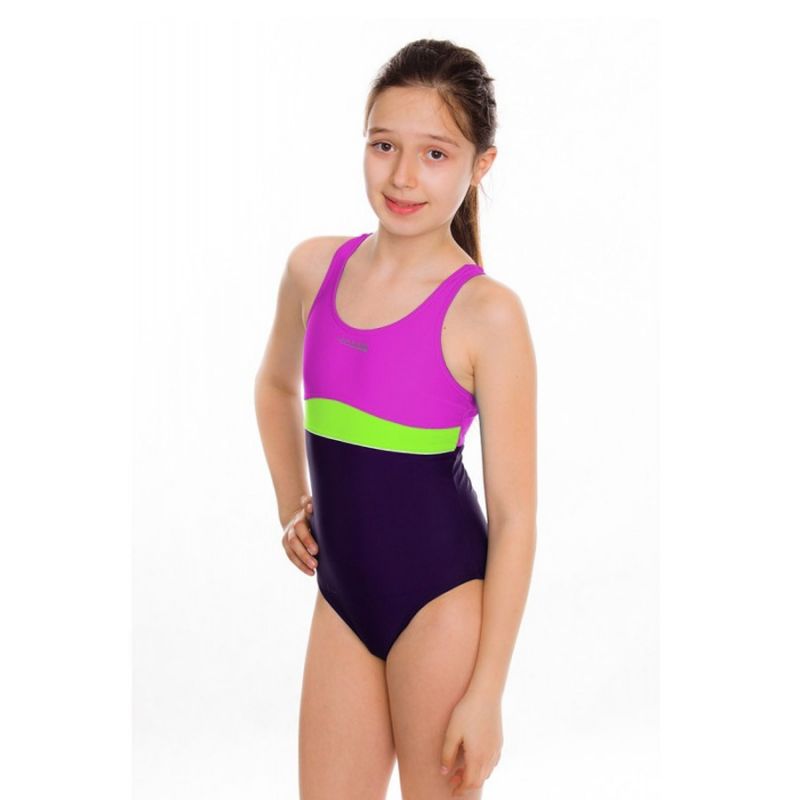 Aqua-speed Emily Junior swimsuit pink-purple