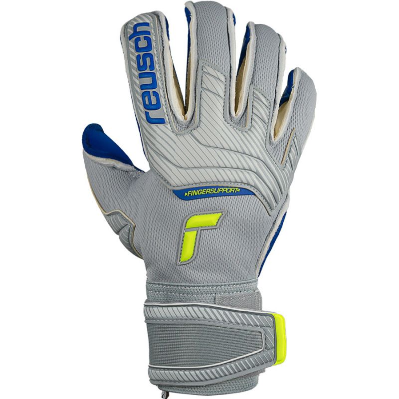 Reusch Attrakt Gold X Evolution Cut Finger Support M 52 70 950 6006 goalkeeper gloves